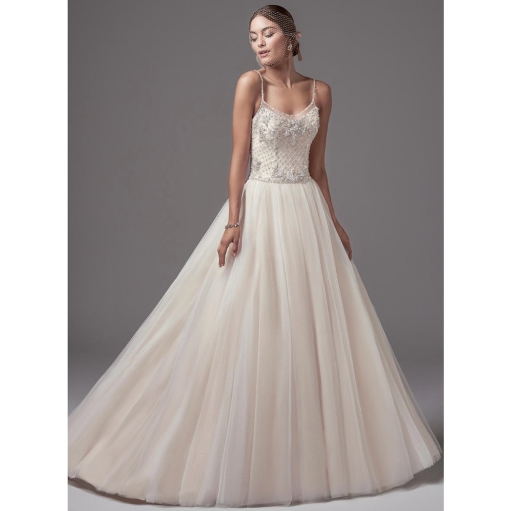 Sottero and Midgley Cream Tulle Bridal Dress